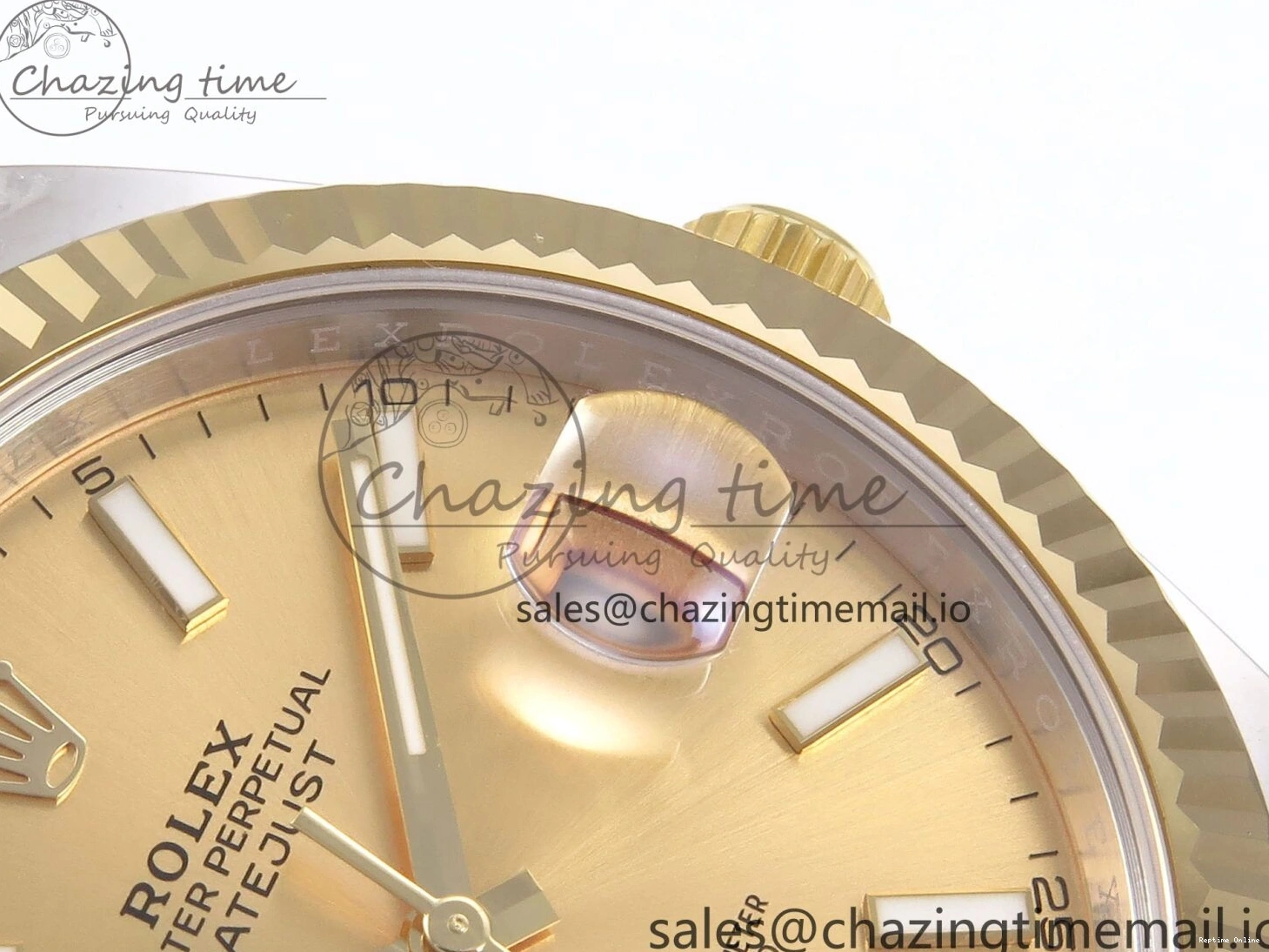 0215 DateJust 41 126333 EWEF Best Edition YG Stick Dial on SS YG Oyster Bracelet A Durable 971